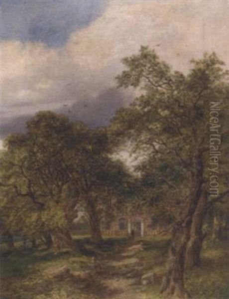 A Figure Before A Country House - view 1