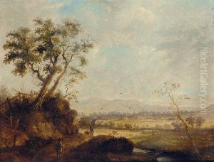 Figures In An Extensive Landscape by Patrick Nasmyth