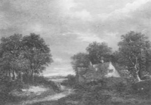 Gehoft In Bewaldeter Landschaft Gehoft In Bewaldeter Landschaft