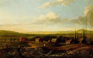 A Rural Village In An Extensive Landscape by Patrick Nasmyth