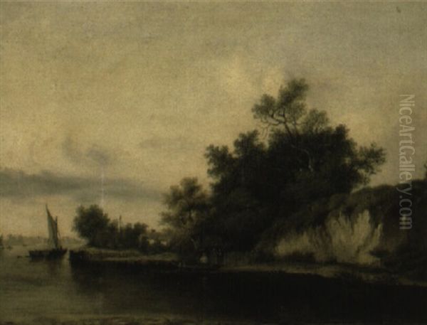 Anglers On A River Estuary - view 1