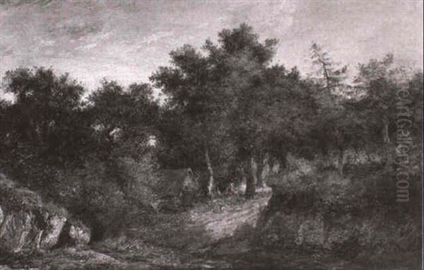 Wooded Landscape With A Cottage - view 1