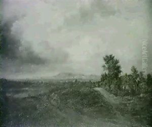 Heath With Leigh Hill, Dorking (also A Photograph Of A      (with A Photo Of A Sketch: Heath With Leigh Hill, Dorking) by Patrick Nasmyth