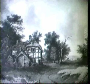Landscape With Cottage By A Path by Patrick Nasmyth