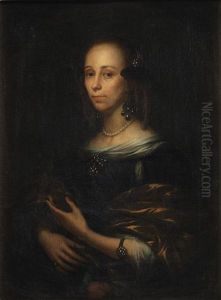 Portrait Of A Lady, Half-length, In A Blue Dress With A Gold Shawl Portrait Of A Lady, Half-length, In A Blue Dress With A Gold Shawl