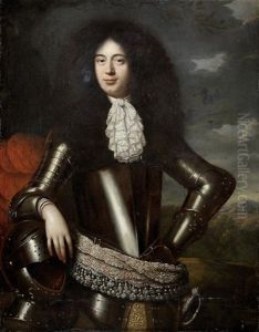 Portrait Of A Gentleman In Armour, Three-quarter-length, With A Landscape Beyond