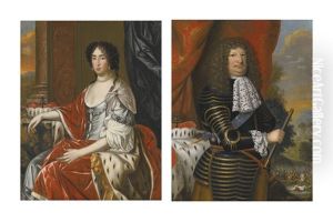 Portrait Of Frederick William, Elector Of Brandenburg (1620-1688); Portrait Of Princess Louise Henriette Of Orange-nassau (1627-1667) (pair) Portrait Of Frederick William, Elector Of Brandenburg (1620-1688); Portrait Of Princess Louise Henriette Of Orange-nassau (1627-1667) (pair)