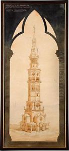 Prospetto Di Campanile Con Battistero Prospetto Di Campanile Con Battistero
