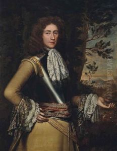 Portrait Of A Gentleman, Three-quarter-length, In A Breastplate, With A Lace Ruff And Cuffs, In A Landscape