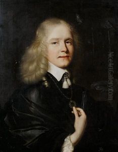 Portrait Of A Gentleman In A Black Mantle And A White Chemise by Pieter Nason