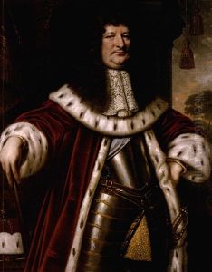Portrait Of Friedrich Wilhelm, Elector Of Brandenburg, Wearing Armour, Robes And Holding A Baton