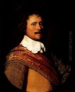 Portrait Of A Gentleman, Wearing An Embroidered Doublet, A Red Satin Sash And A Lace Trimmed Collar Portrait Of A Gentleman, Wearing An Embroidered Doublet, A Red Satin Sash And A Lace Trimmed Collar