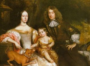 Portrait De Famille Dans Un Paysage by Pieter Nason