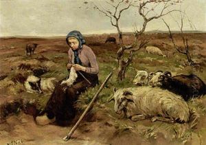 Herderinnetje In Een Landschap