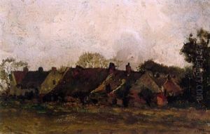 Gezicht Op Een Dorp by Willem Van Der Nat