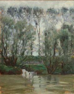 Tall Trees By A River by Max Nathan