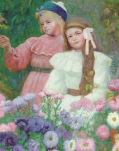 To Smapiger I Et Blomsterbed by Max Nathan