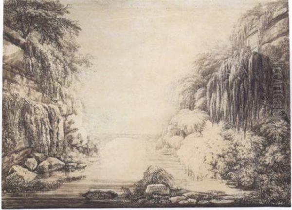 Uberwachsenen Felstal Mit Bruckenbogen - view 1