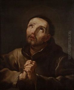 Saint Francois En Priere by Charles Joseph Natoire