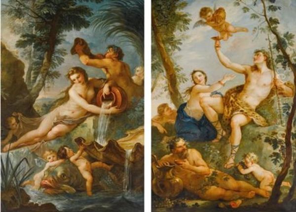 La Source And The Triumph Of Bacchus (pair) - view 1