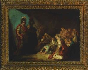 The Family Of Darius Before Alexander by Charles Joseph Natoire
