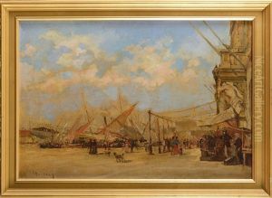 Les Quais Du Port De Marseille by Louis Nattero