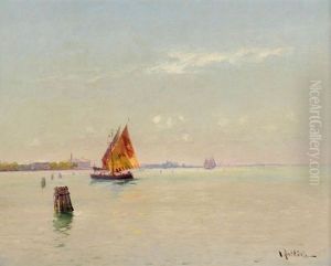 Voiliers Dans La Baie by Louis Nattero