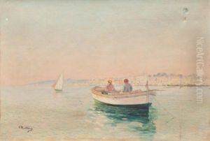 Barque De Pecheurs En Mediterranee by Louis Nattero