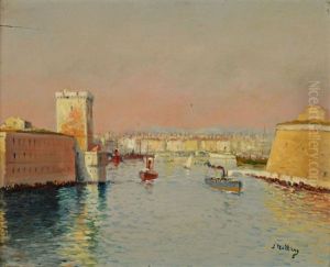 Vue De Port De Marseille by Louis Nattero
