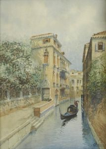Gondola Sul Canale by H. Biondetti