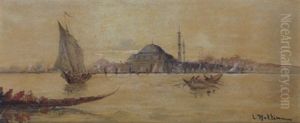 Les Caiques Devant Constantinople by Louis Nattero
