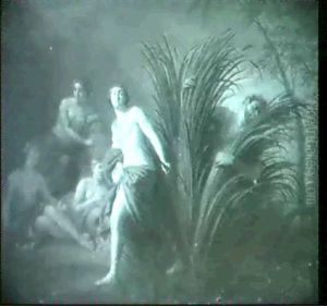 Diane Et Ses Nymphes Surprises Par Un Satyre by Marc L'Ancien Nattier
