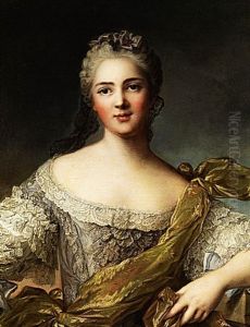 Portrait De La Comptesse De Villiers by Jean Marc Nattier