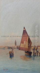 Canal Scene by H. Biondetti
