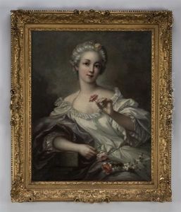 Portrait Of Princess Louise Of France by Jean Marc Nattier