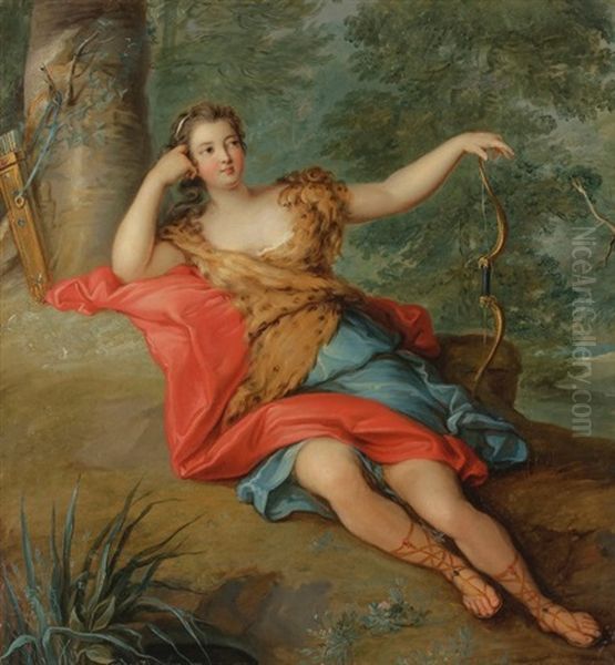 Portrait Allegorique Dans Un Paysage - view 1