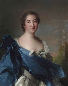 Portrait De La Marquise De Clermont Gallerande by Jean Marc Nattier