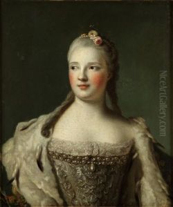 Portrait Of Marie-josephe De Saxe by Jean Marc Nattier