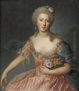 Jeune Femme Avec Fleurs