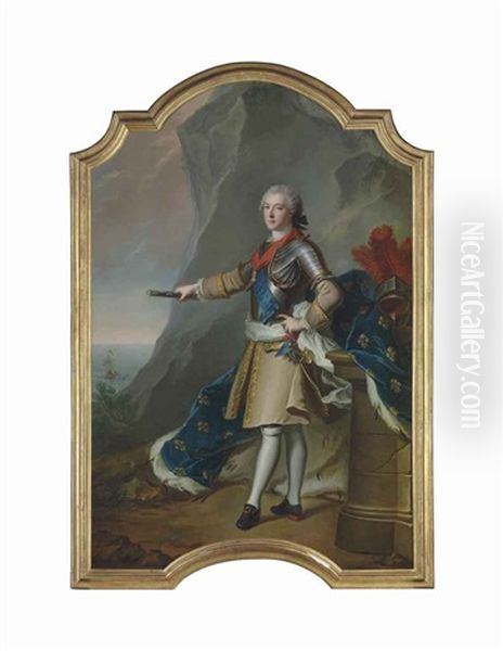 Portrait Of Louis-jean-marie De Bourbon, Duc De Penthievre (1725-1793), Full-length, In A Breastplate With The Sash Of The Order Of Saint Esprit... - view 1