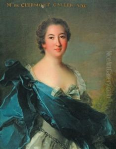 Le Portrait De La Marquise De Clermont Gallerande by Jean Marc Nattier