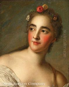 Portrait Of Comtesse De Brac (after Jean-marc Nattier) by Jean Marc Nattier