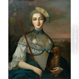 Portrait Of A Noble Lady As A Pilgrim To Santiago De Compostela With Her Dog