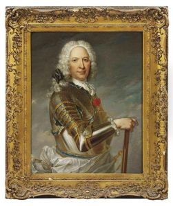 Portrait Of A Gentleman (george Keith, 10th Earl Marischal (1692-1778)?), In Armour, A Baton In His Right Hand