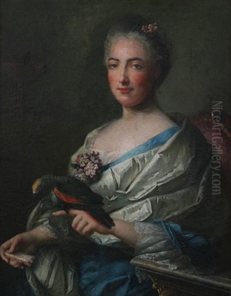 Portrait Of Noblewoman With Parrot - view 1