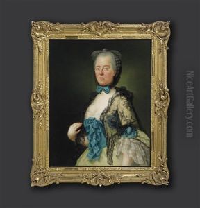 Portrat Der Zarin Katharina Die Grose. Unter Dem Spitzenschal Der Grose Katharinenorden