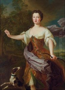 Portrait Of A Lady, As Diana, In A Landscape