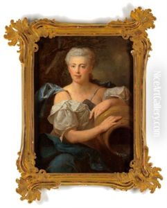 Bildnis Der Grafin Adelaide Godden Als Flussgottin by Jean Marc Nattier