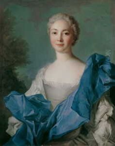 Bildnis Einer Vornehmen Jungen Dame Mit Gepudertem Haar by Jean Marc Nattier