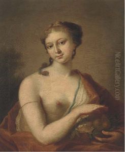 Portrait Of A Lady As Pomona, Half-length, Holding A Basket Of Fruit Portrait Of A Lady As Pomona, Half-length, Holding A Basket Of Fruit